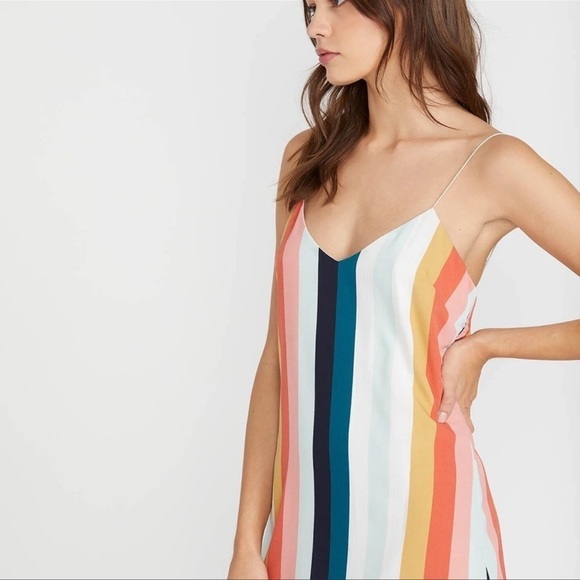 Volcom Flavor Up Striped Cami Slip Dress | Size M | Rainbow Boho - Picture 6 of 14
